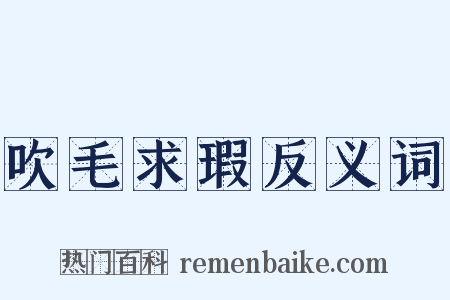 吹毛求瑕反义词是什么意思的图片